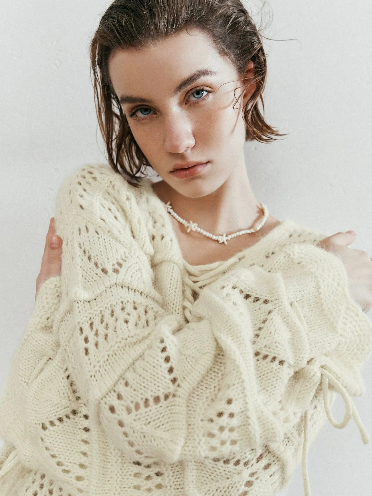 Crochet Knitted T-Shirts sold by Urban Revivo product image thumbnail 3