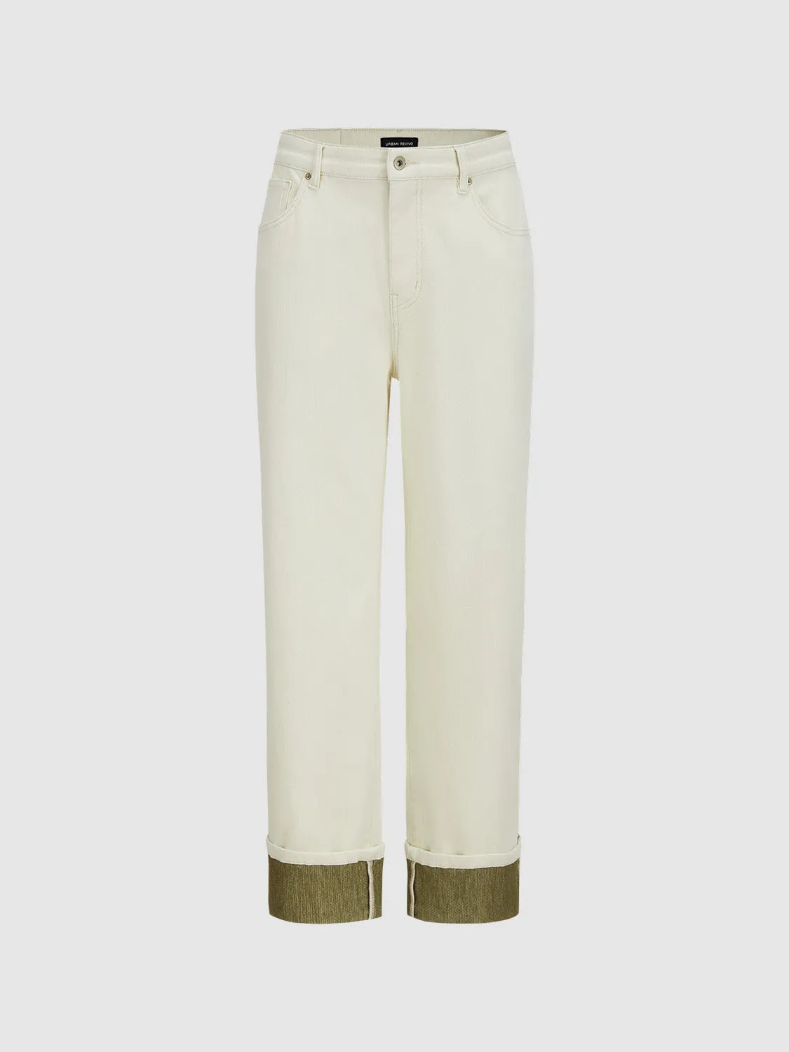 Denim Straight Pants sold by Urban Revivo product image thumbnail 3