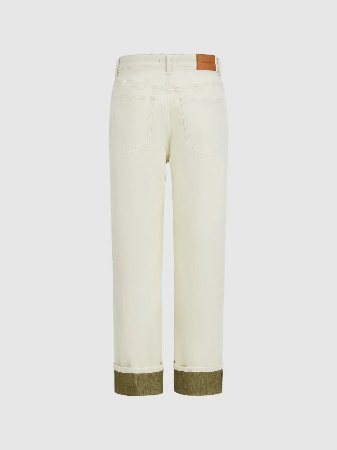 Denim Straight Pants sold by Urban Revivo product image thumbnail 2