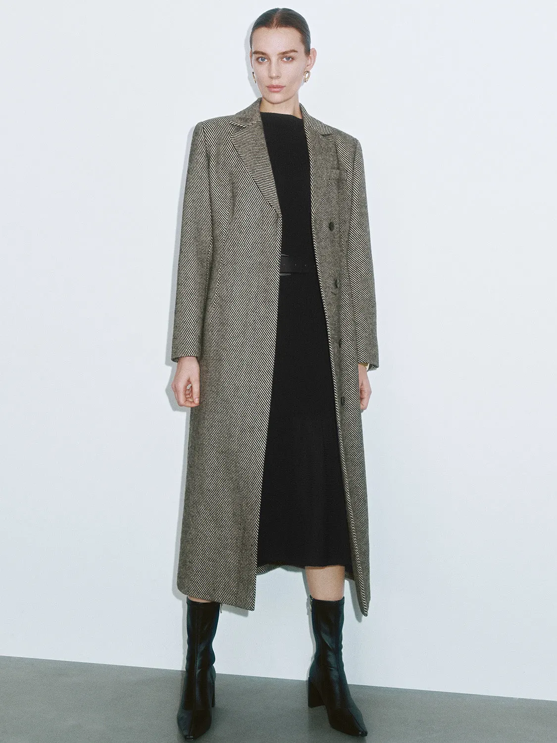 Double Breasted Long Wool Blend Coats sold by Urban Revivo