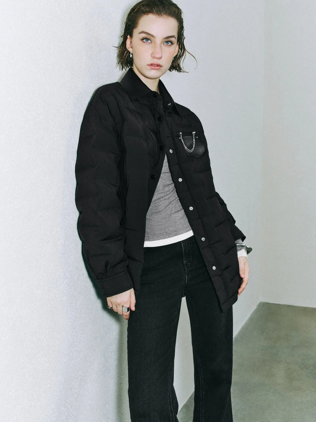 Chain Decor Down Outerwear sold by Urban Revivo product image thumbnail 2