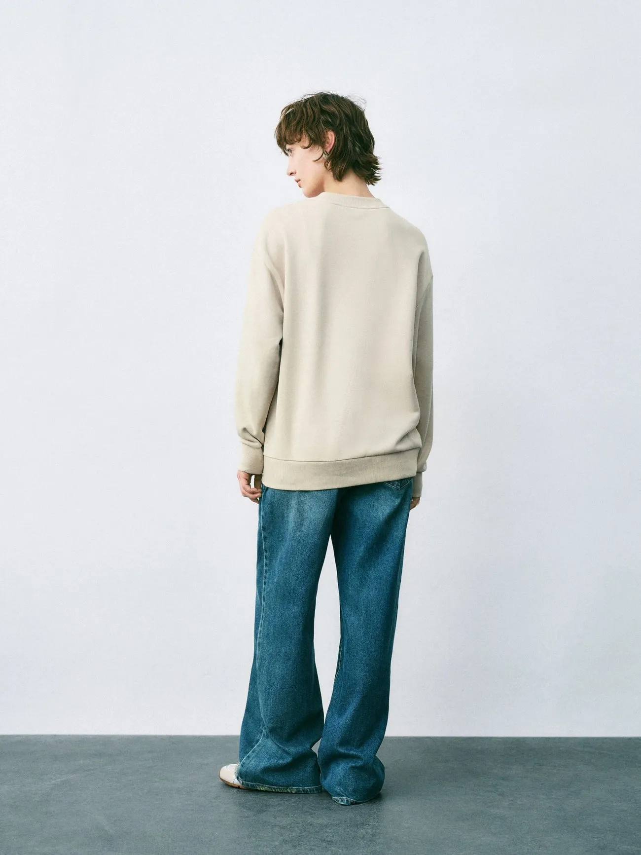 Crew Neck Loose Sweatshirts sold by Urban Revivo product image thumbnail 4