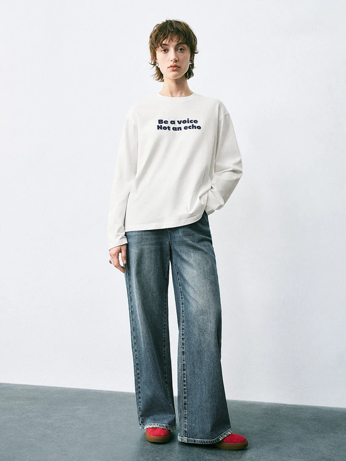 Crew Neck Loose T-Shirts sold by Urban Revivo product image thumbnail 4