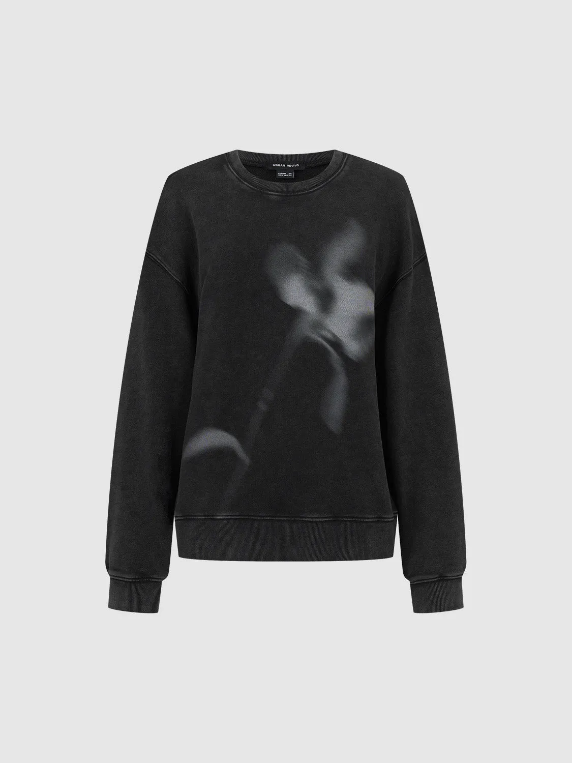Crew Neck Loose Sweatshirts sold by Urban Revivo
