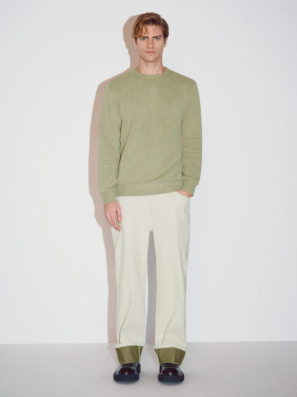 Crew Neck Sweatshirts sold by Urban Revivo product image thumbnail 4