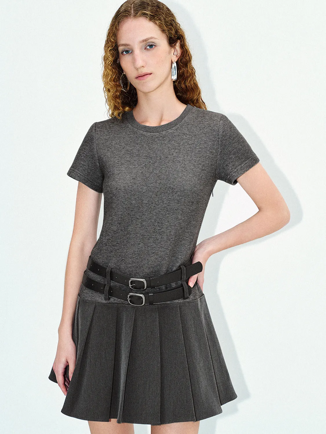 Belt Decor Straight Dresses sold by Urban Revivo product image thumbnail 5