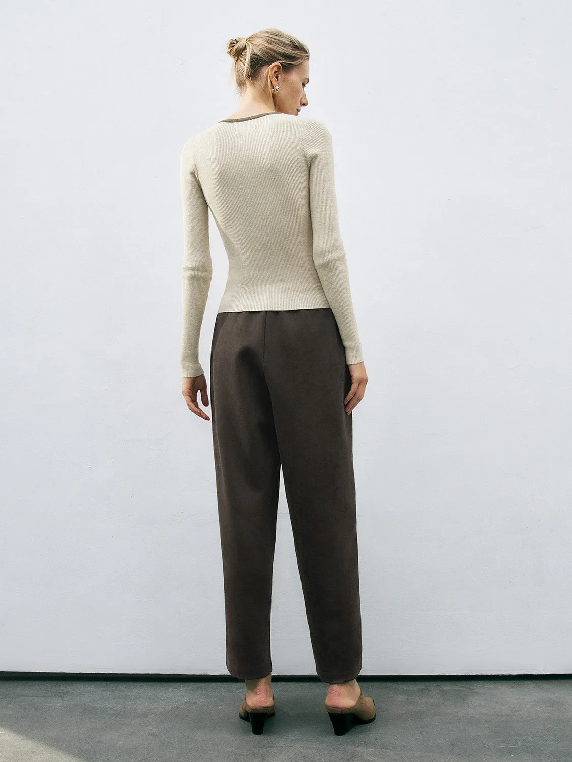 Button Half Placket Knitted T-Shirts sold by Urban Revivo product image thumbnail 3