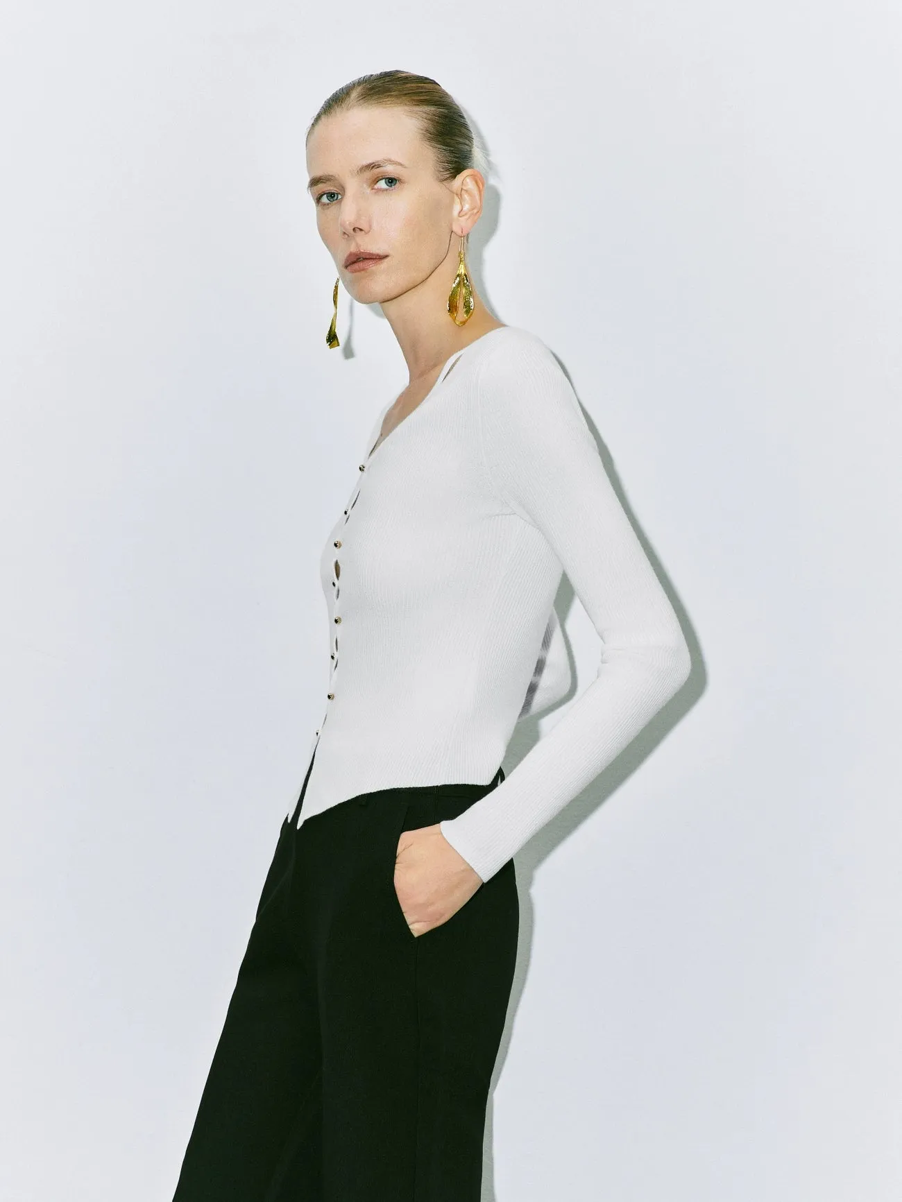 Button Up Knitted T-Shirts sold by Urban Revivo product image thumbnail 2