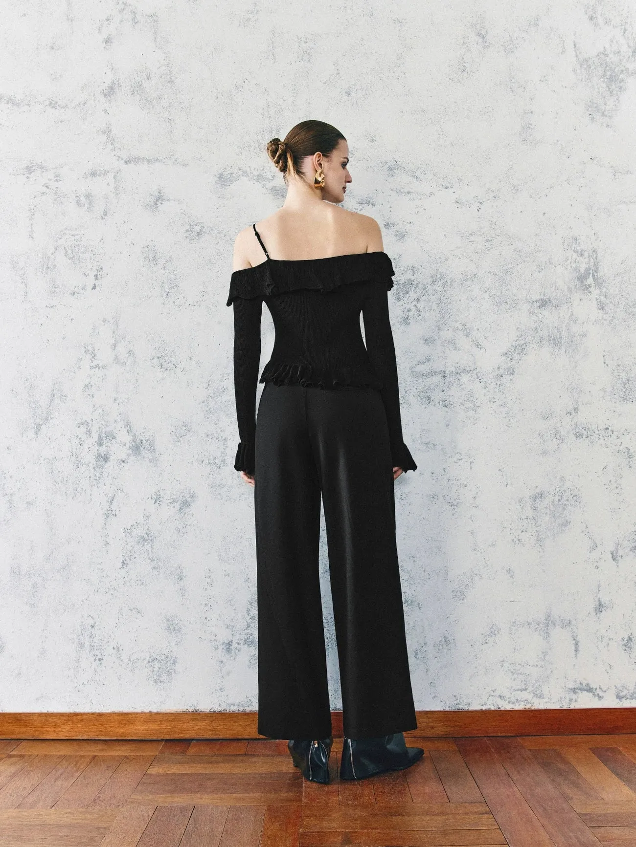 Ankle Length Wide-Leg Pants sold by Urban Revivo product image thumbnail 3