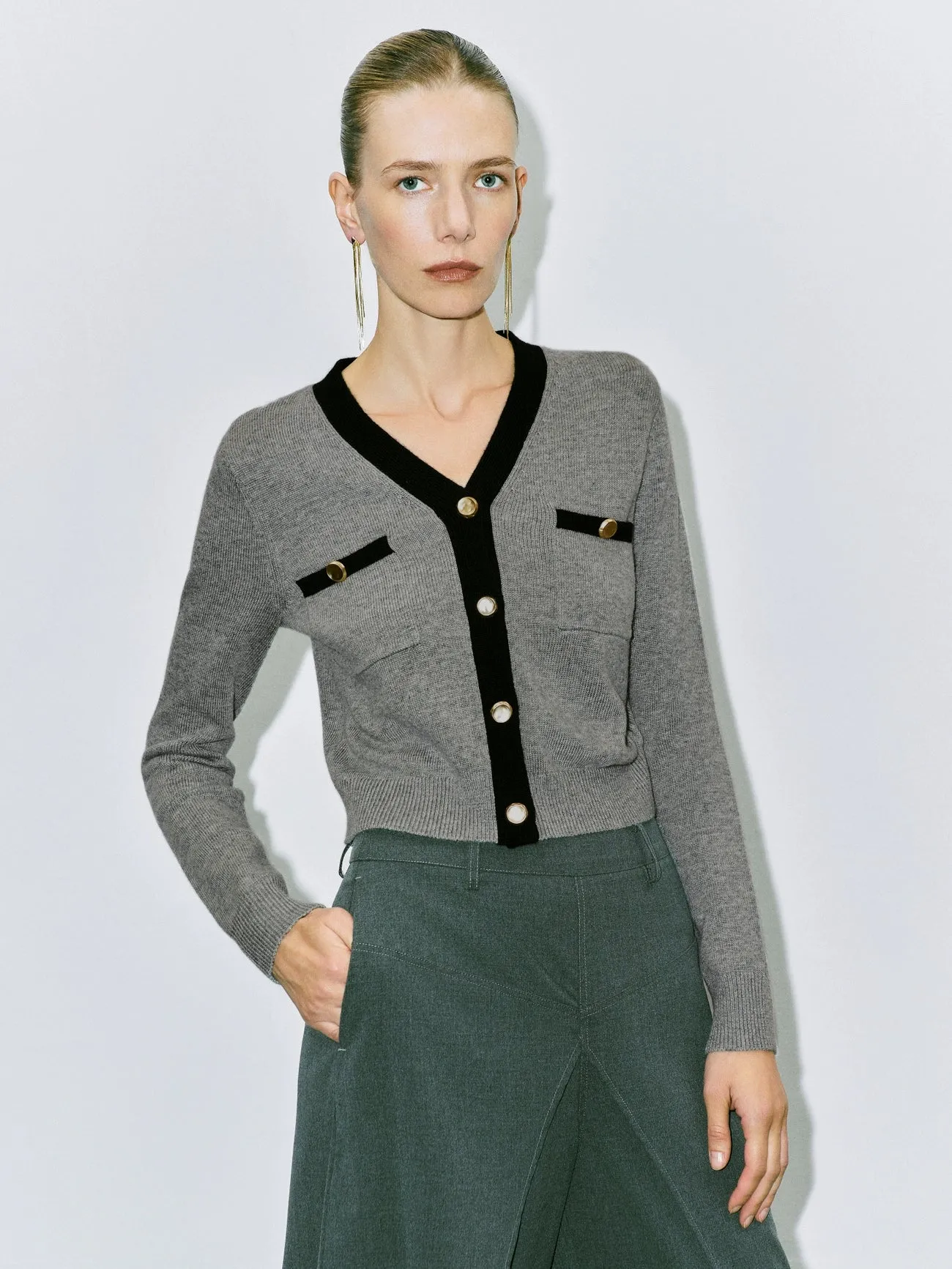 Button Up Knitted Cardigans sold by Urban Revivo product image thumbnail 3