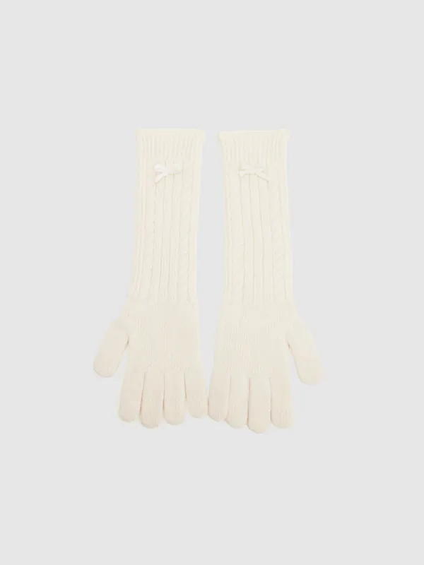 Bow Decor Long Gloves sold by Urban Revivo
