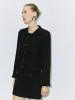 Button Tweed Denim Jackets sold by Urban Revivo