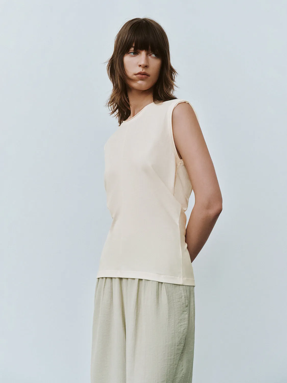 Crew Neck Skater Tank Top sold by Urban Revivo product image thumbnail 3