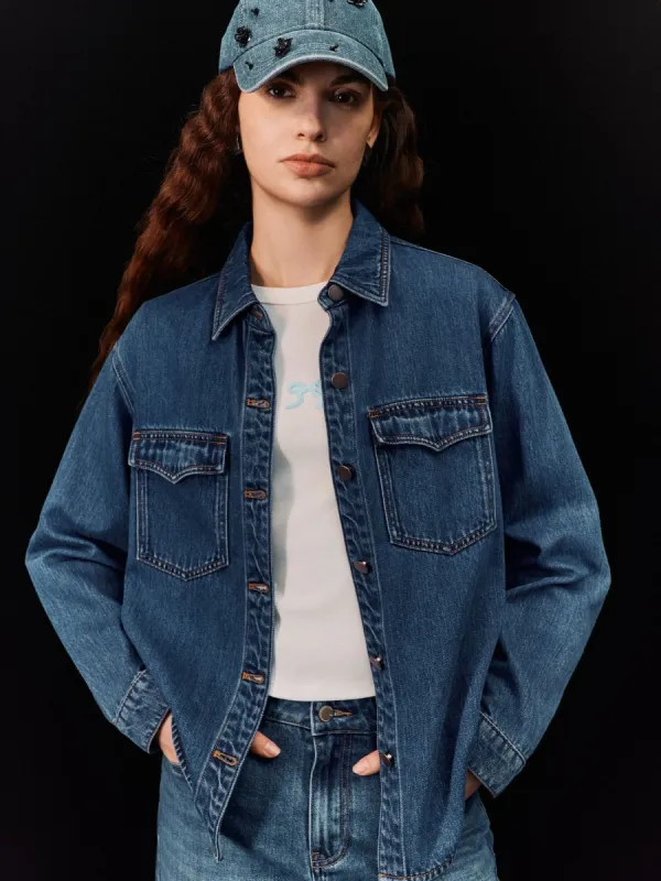 Shirt Collar Denim Shirts sold by Urban Revivo