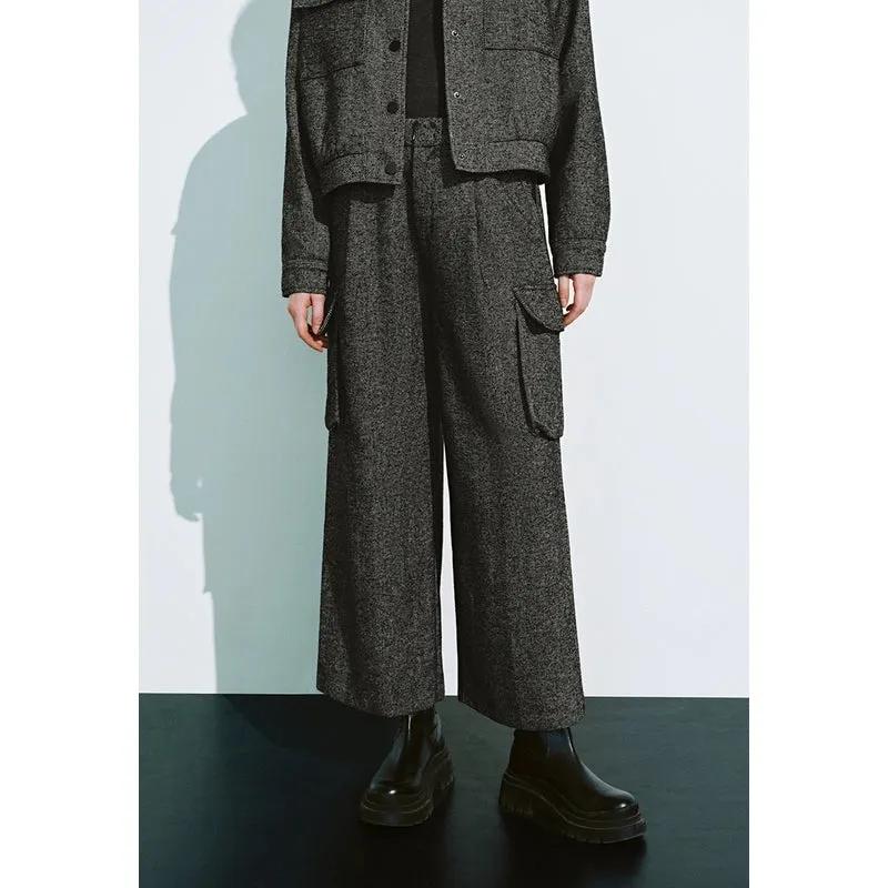 Flap Pocket Wide-Leg Pants sold by Urban Revivo product image thumbnail 5