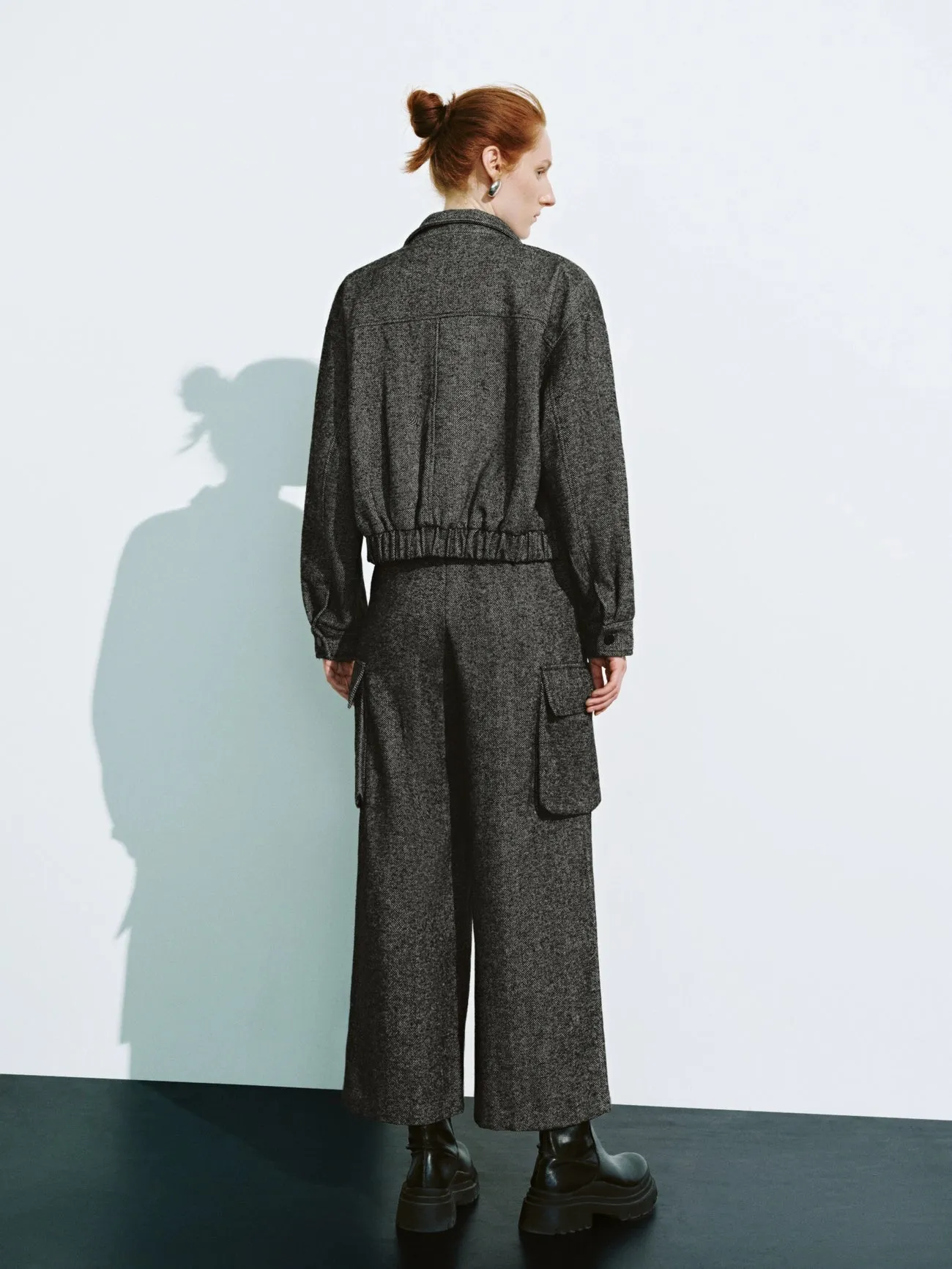 Flap Pocket Wide-Leg Pants sold by Urban Revivo product image thumbnail 4