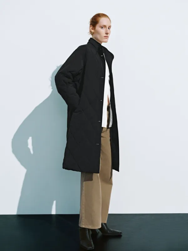 Long Quilted Down Outerwear sold by Urban Revivo