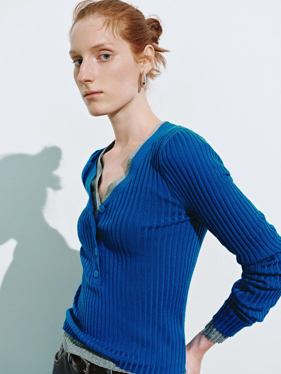 Skinny Knitted T-Shirts sold by Urban Revivo product image thumbnail 2