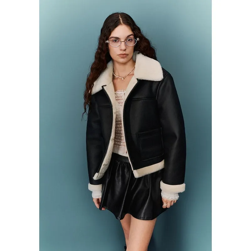 Leather Shearling Jackets sold by Urban Revivo product image thumbnail 3