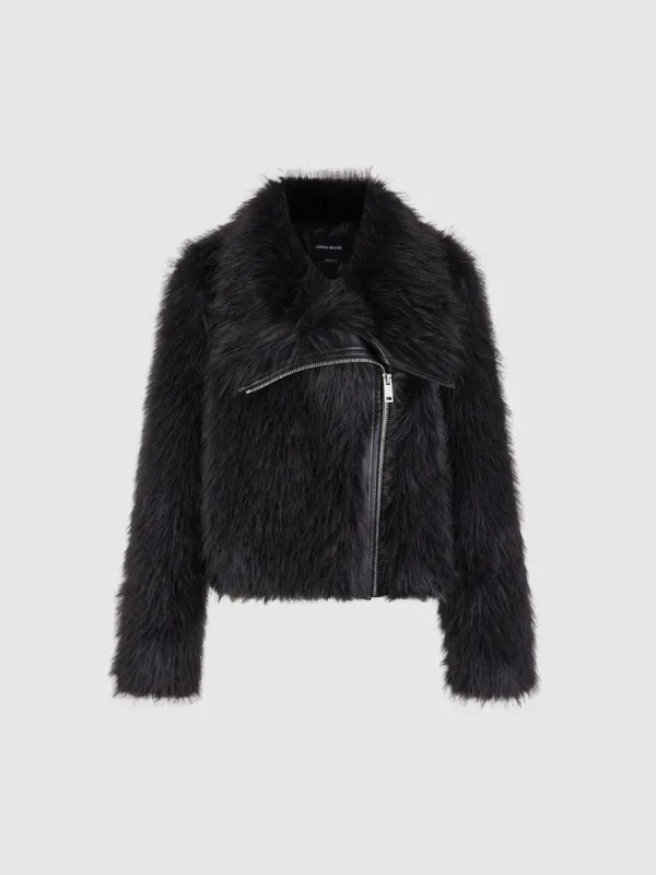 Faux Fur Moto Jackets sold by Urban Revivo