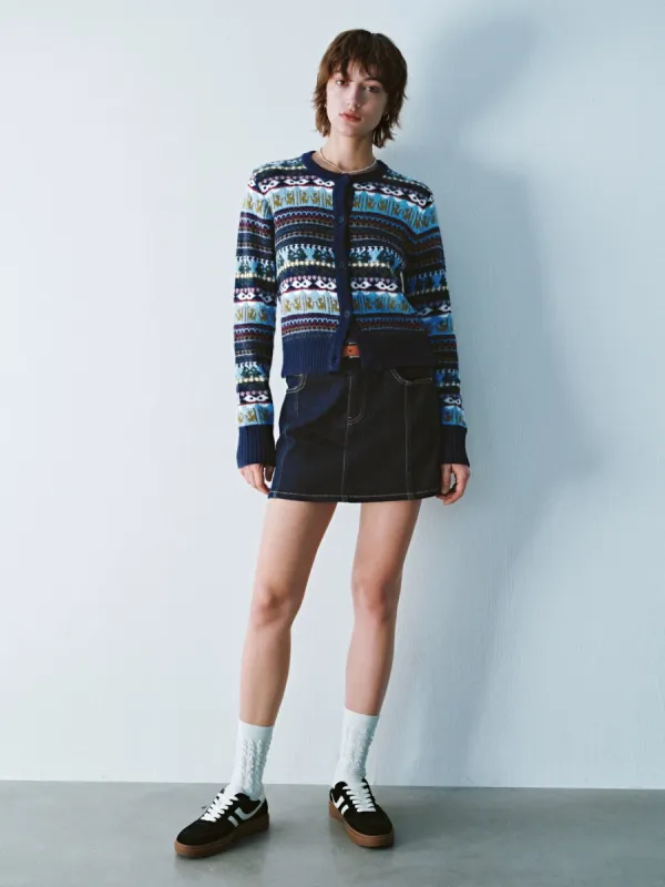 Tribal Cropped Knitted Cardigans sold by Urban Revivo