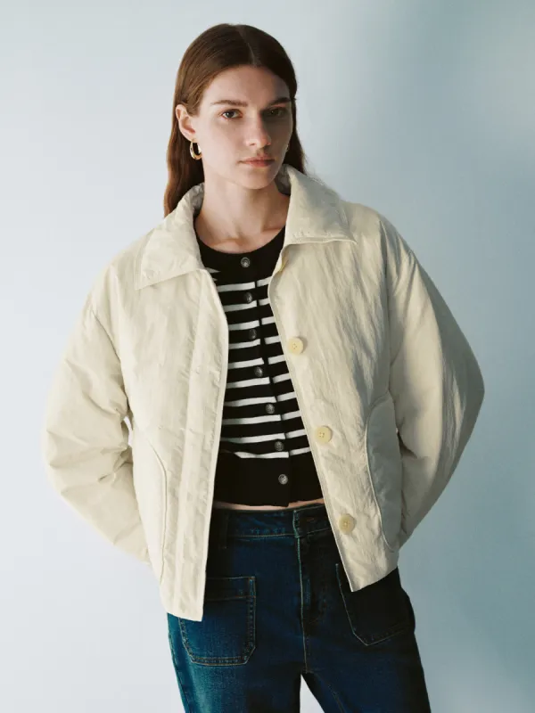 Shirt Collar Padded Down Outerwear sold by Urban Revivo