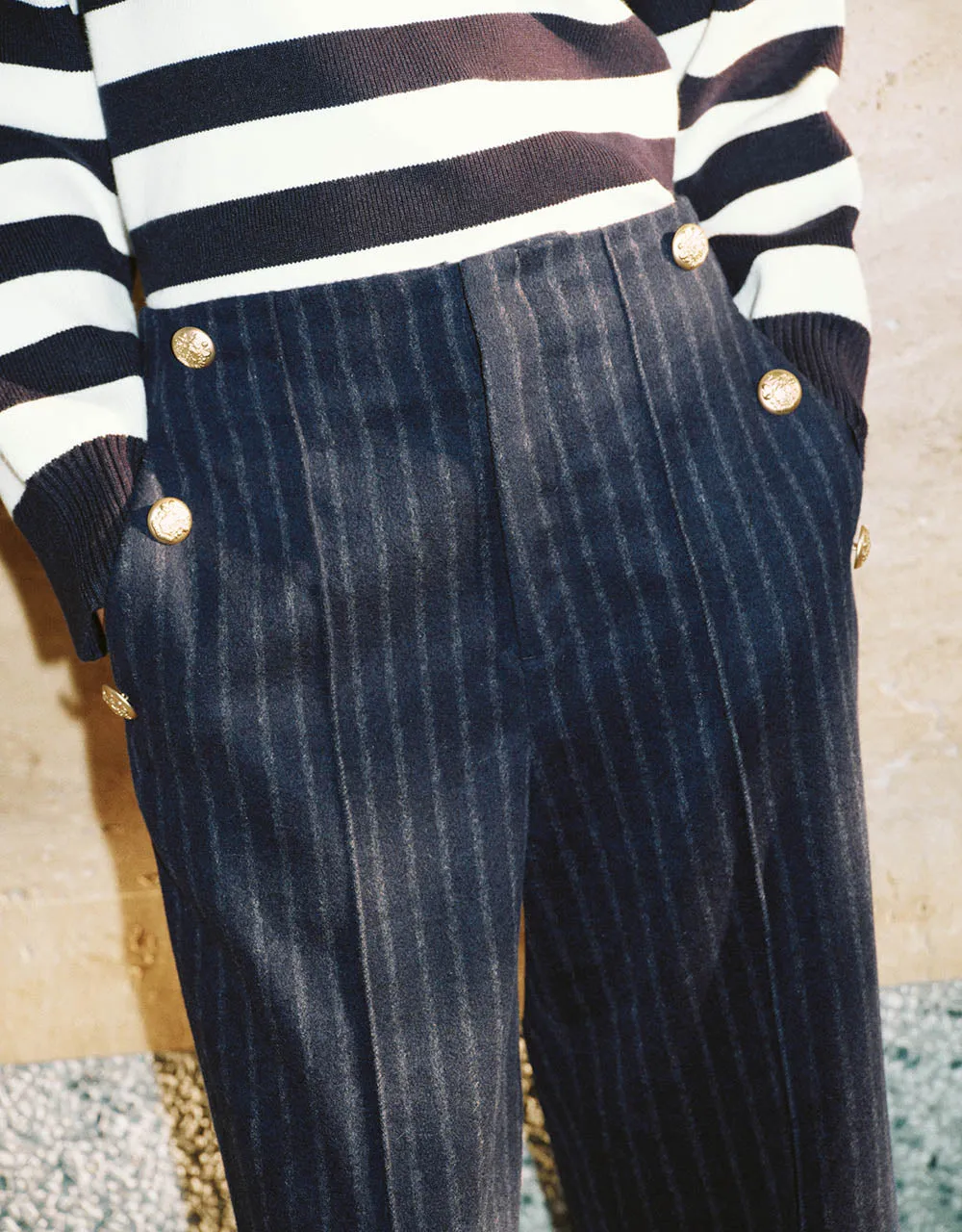 Striped Wide-Leg Pants sold by Urban Revivo product image thumbnail 5
