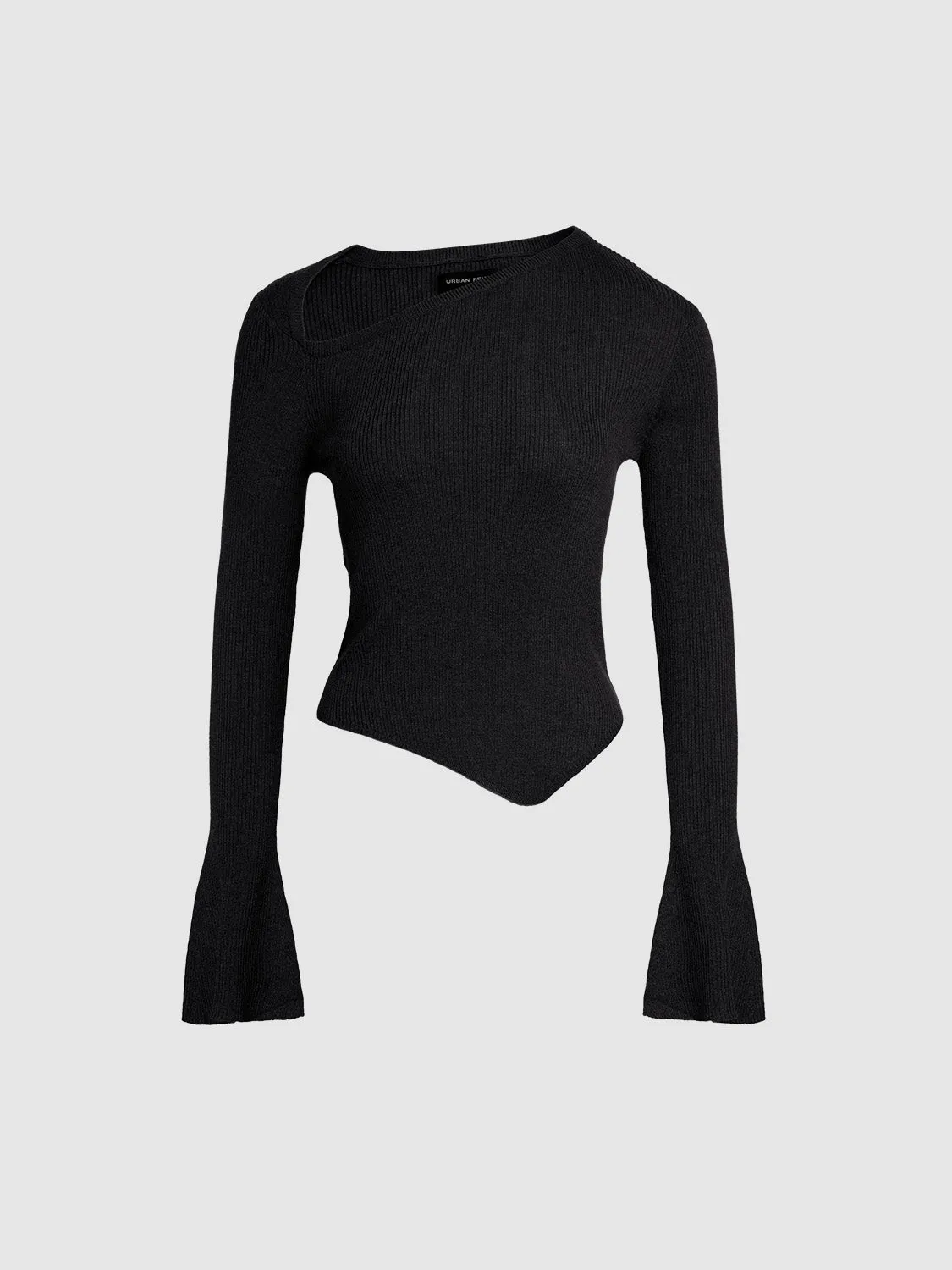 One Shoulder Skinny Knitted T-Shirt sold by Urban Revivo product image thumbnail 2