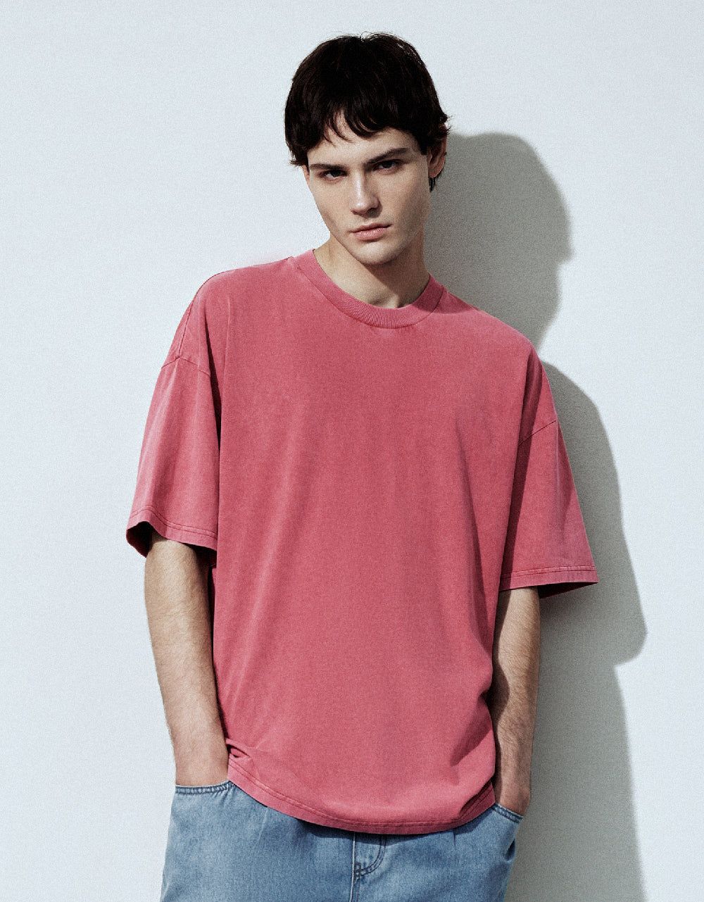 Drop Shoulder Sleeve Crew Neck T-Shirt sold by Urban Revivo