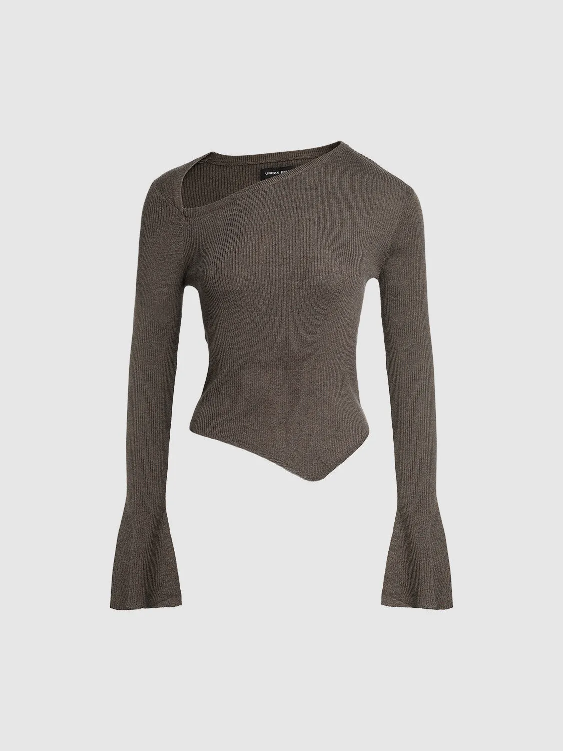 One Shoulder Skinny Knitted T-Shirt sold by Urban Revivo product image thumbnail 2