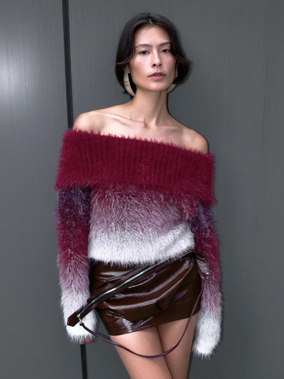 Off Shoulder Knitted T-Shirts sold by Urban Revivo