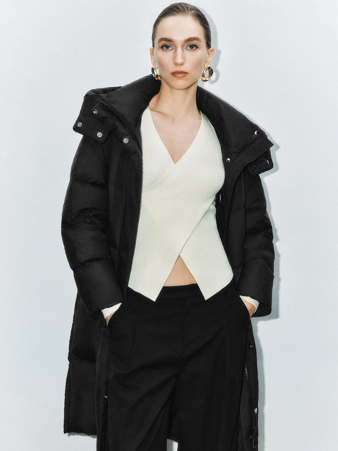 Long Padded Quilted Down Outerwear sold by Urban Revivo product image thumbnail 4