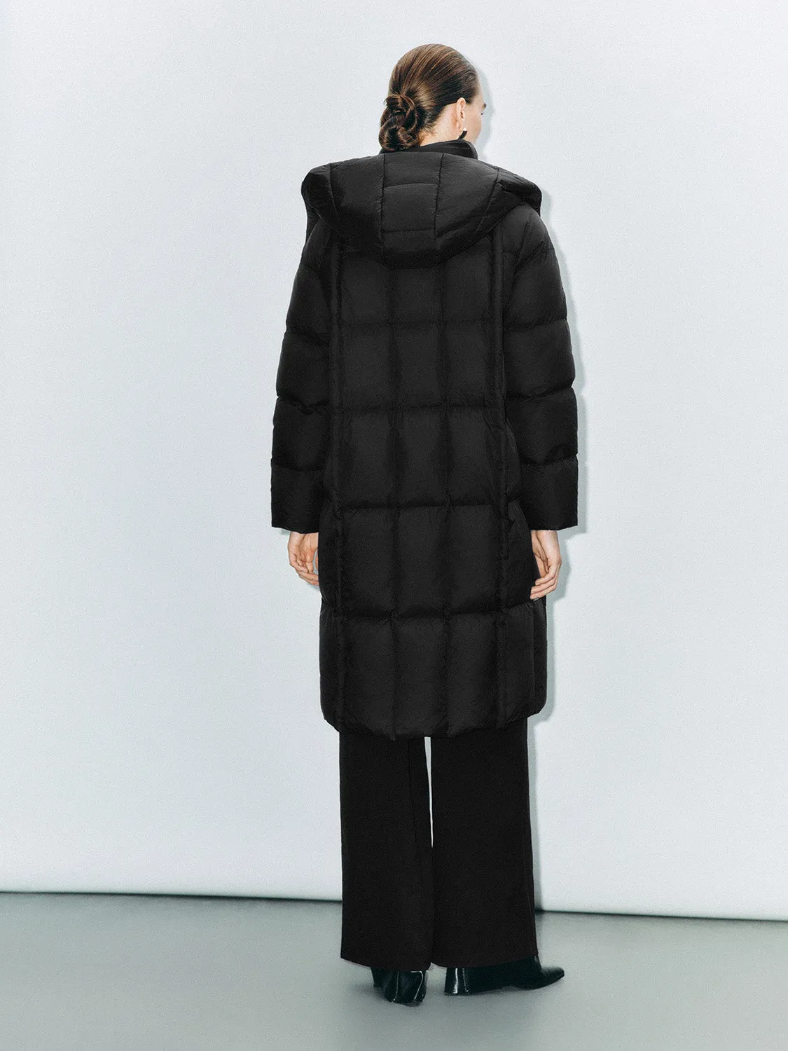 Long Padded Quilted Down Outerwear sold by Urban Revivo product image thumbnail 3