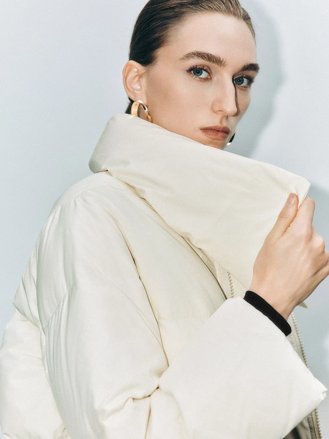 Wide Lapel Padded Down Outerwear Jackets sold by Urban Revivo product image thumbnail 5