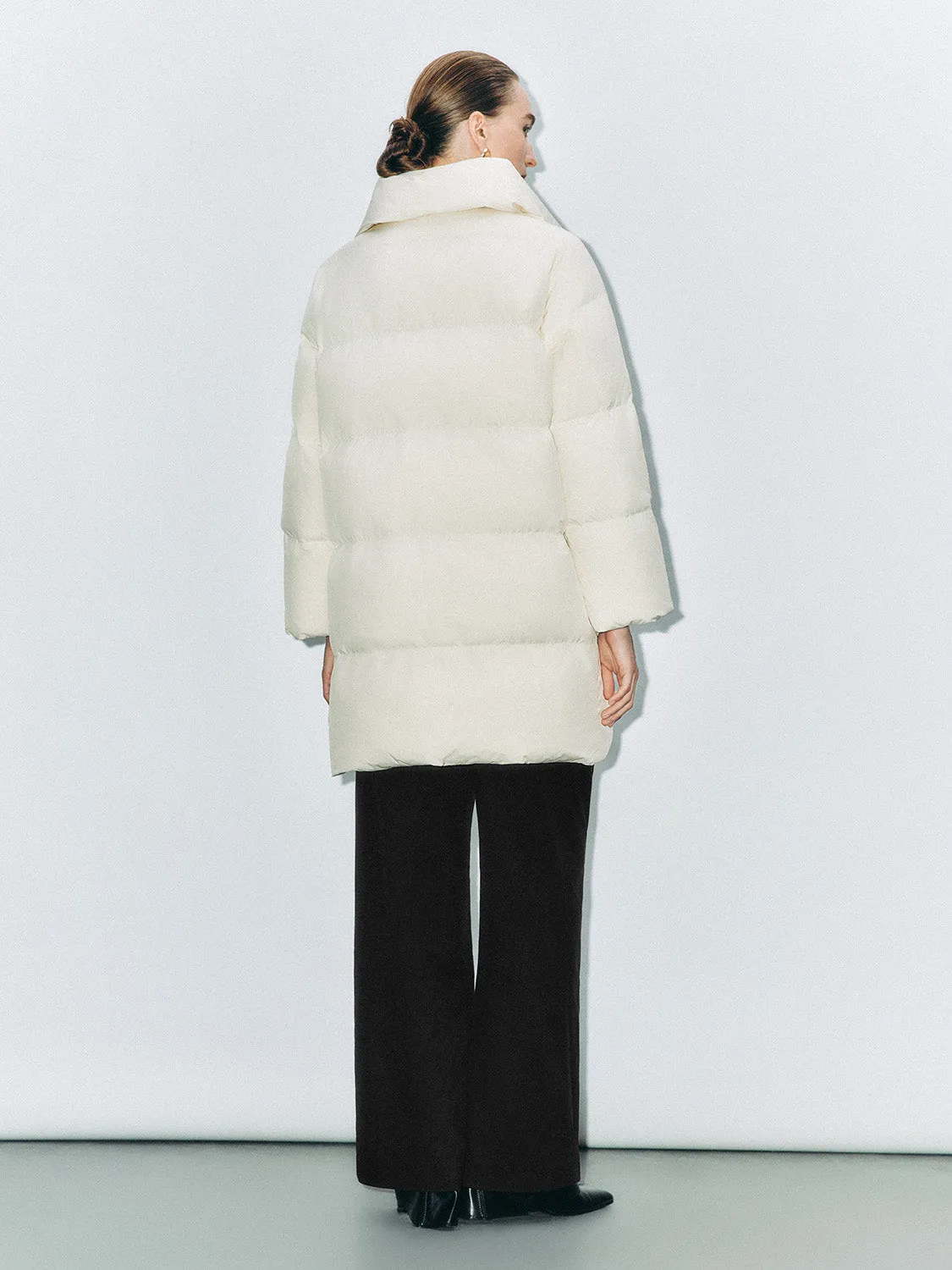 Wide Lapel Padded Down Outerwear Jackets sold by Urban Revivo product image thumbnail 3