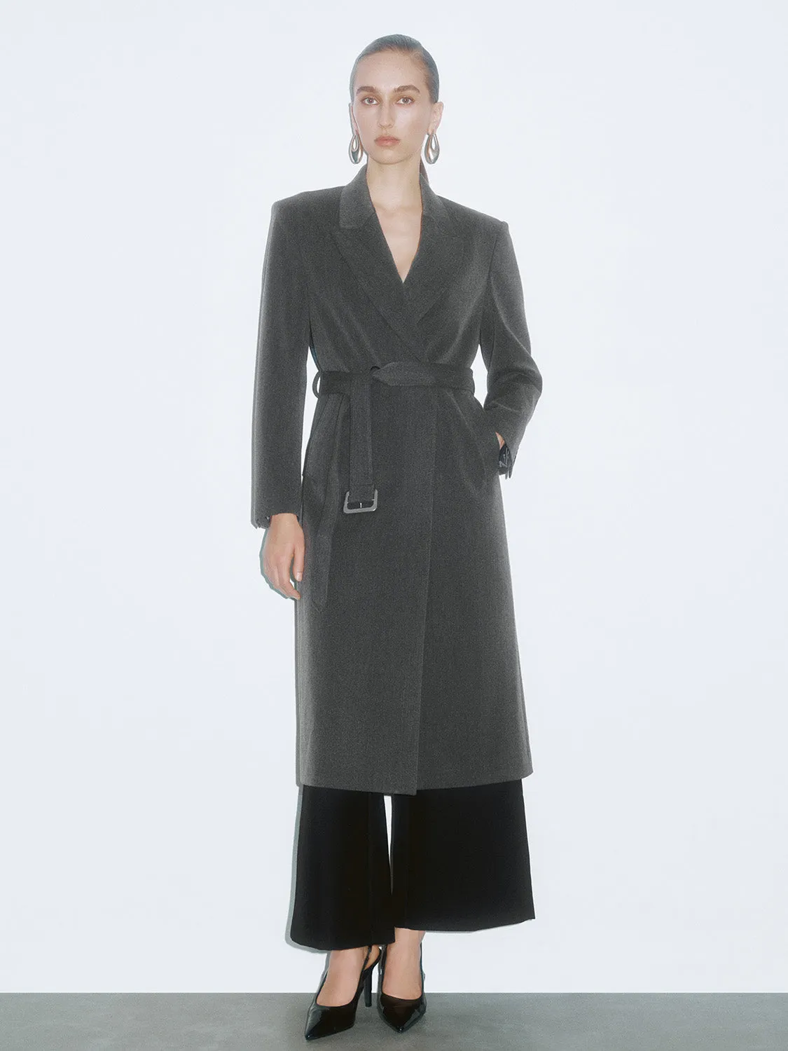 Maxi Belted Loose Coats sold by Urban Revivo