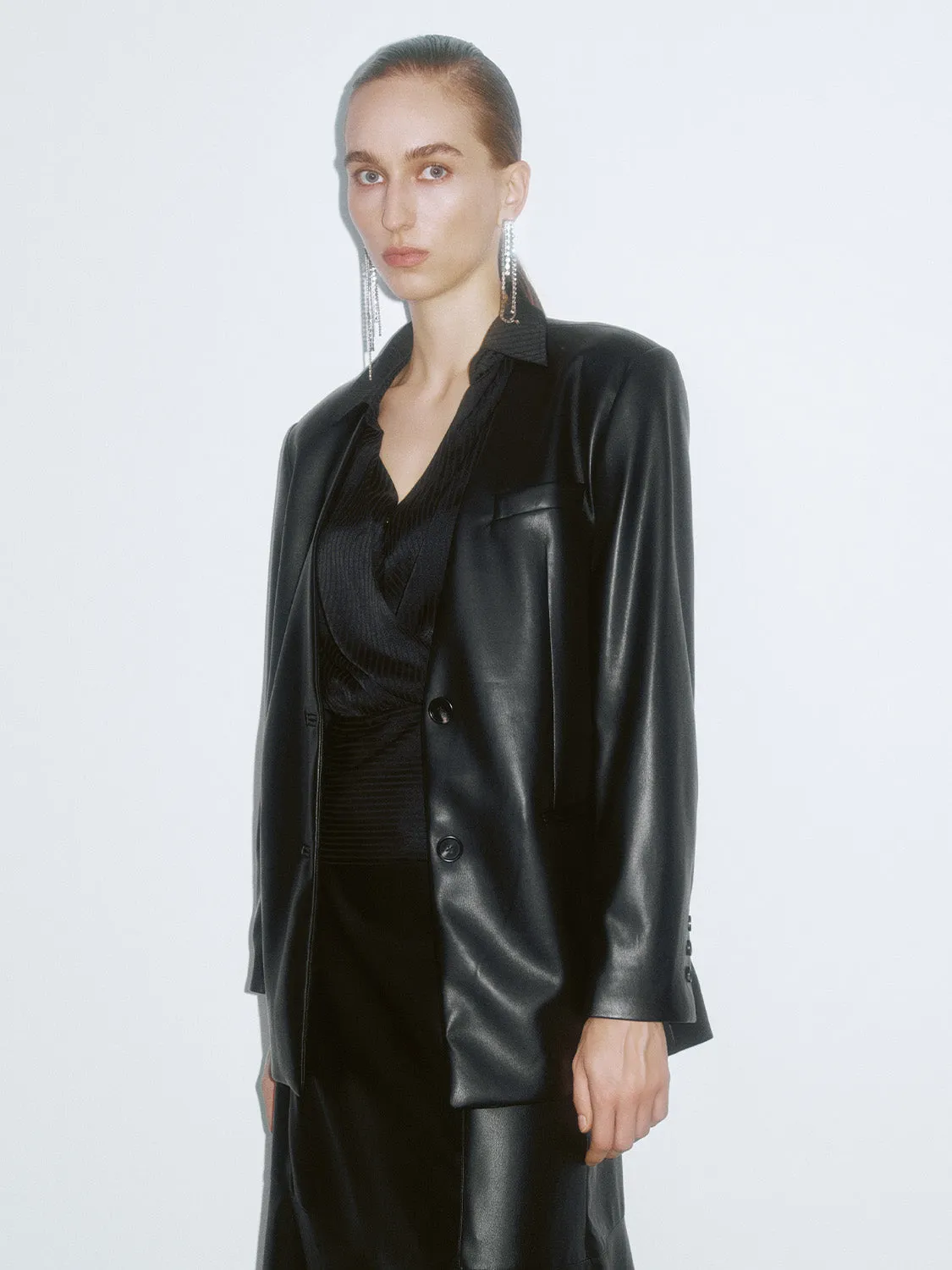 Loose Leather Blazers sold by Urban Revivo product image thumbnail 2