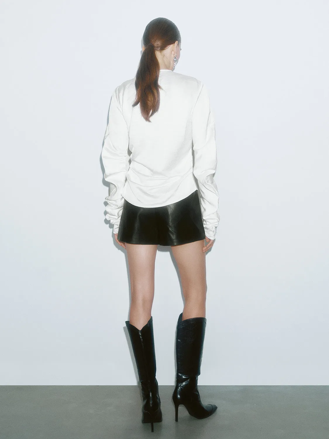 Zip Front Ruched Shirts sold by Urban Revivo product image thumbnail 3