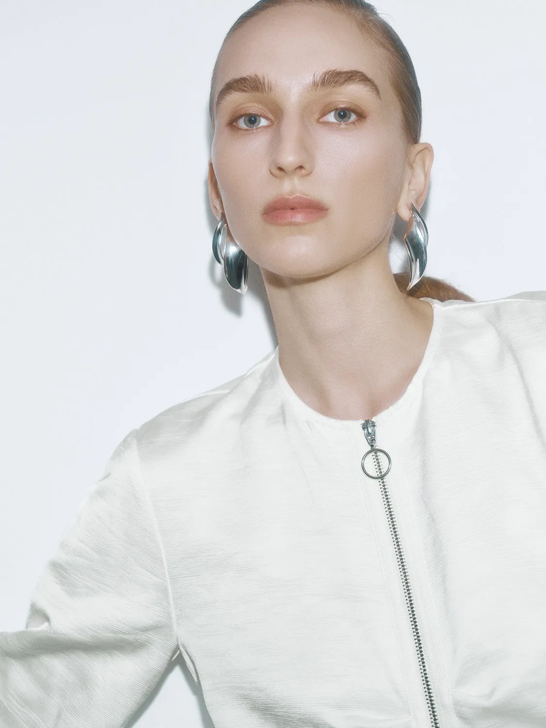 Zip Front Ruched Shirts sold by Urban Revivo product image thumbnail 5