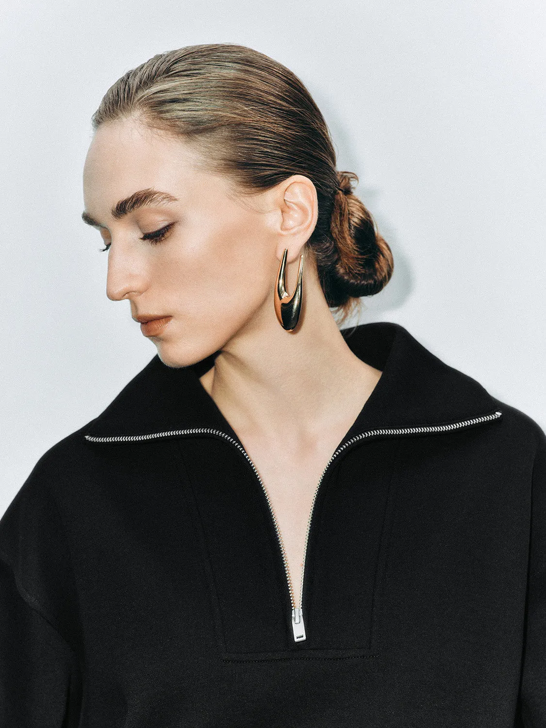 Lapel Oversized Sweatshirts sold by Urban Revivo product image thumbnail 5