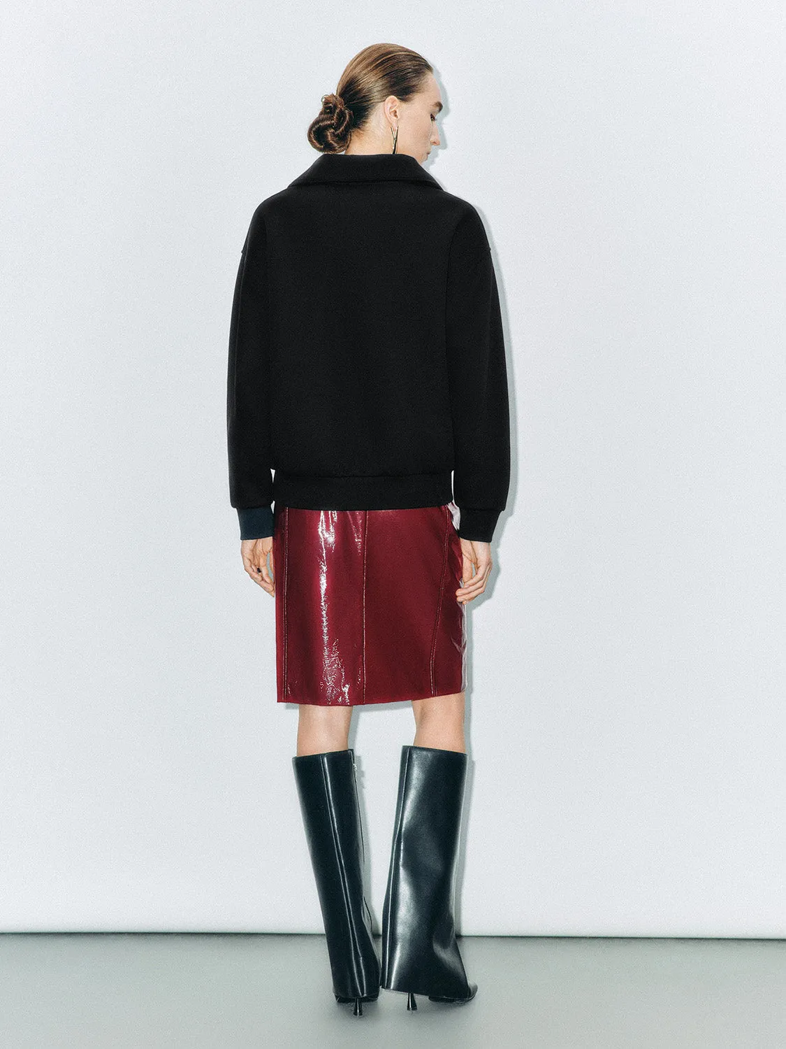 Lapel Oversized Sweatshirts sold by Urban Revivo product image thumbnail 3