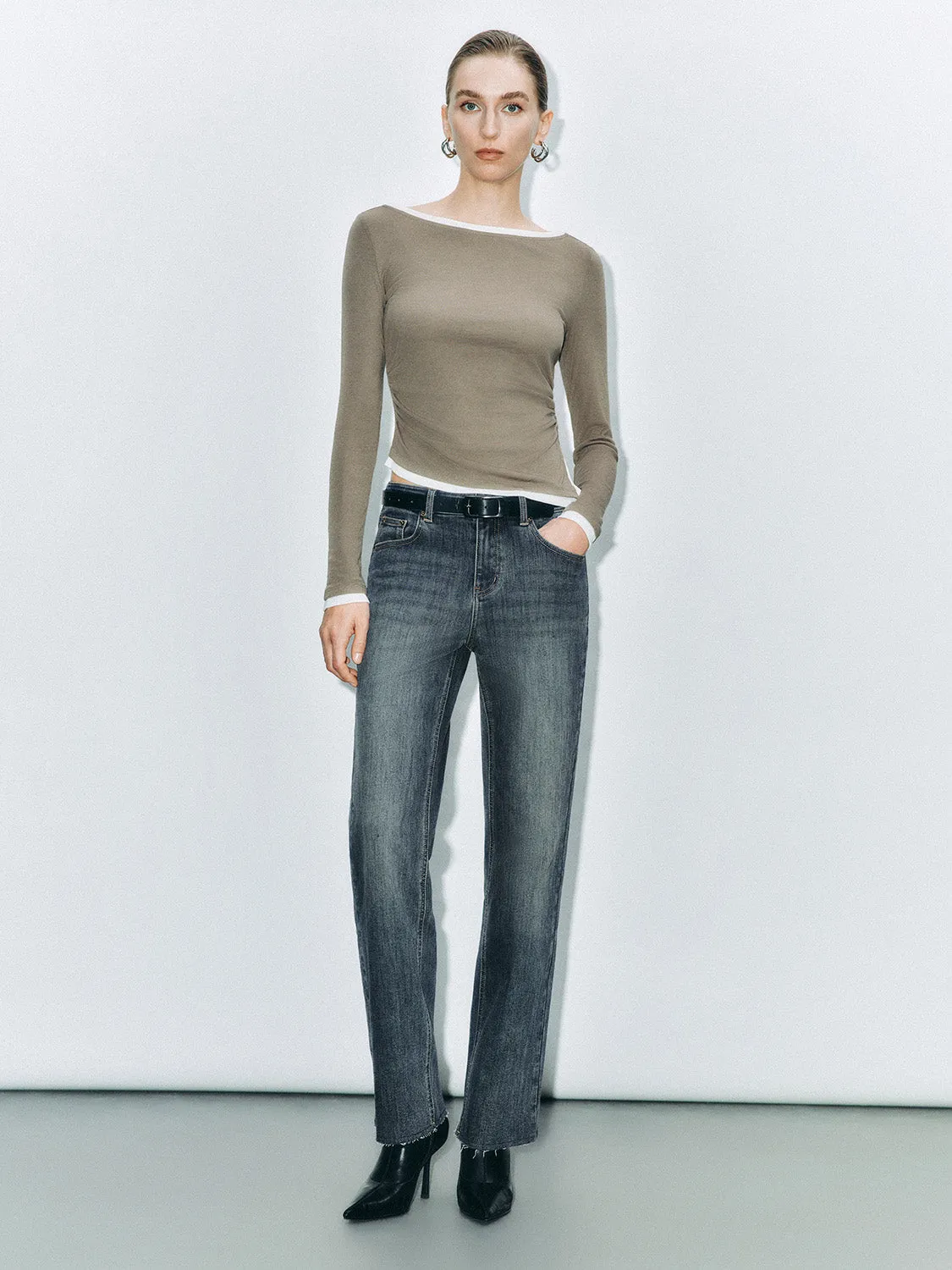 Long Sleeve Skinny T-Shirts sold by Urban Revivo product image thumbnail 4