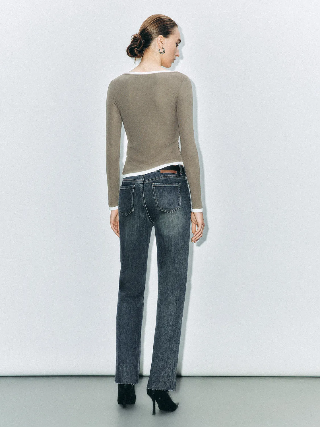 Long Sleeve Skinny T-Shirts sold by Urban Revivo product image thumbnail 3