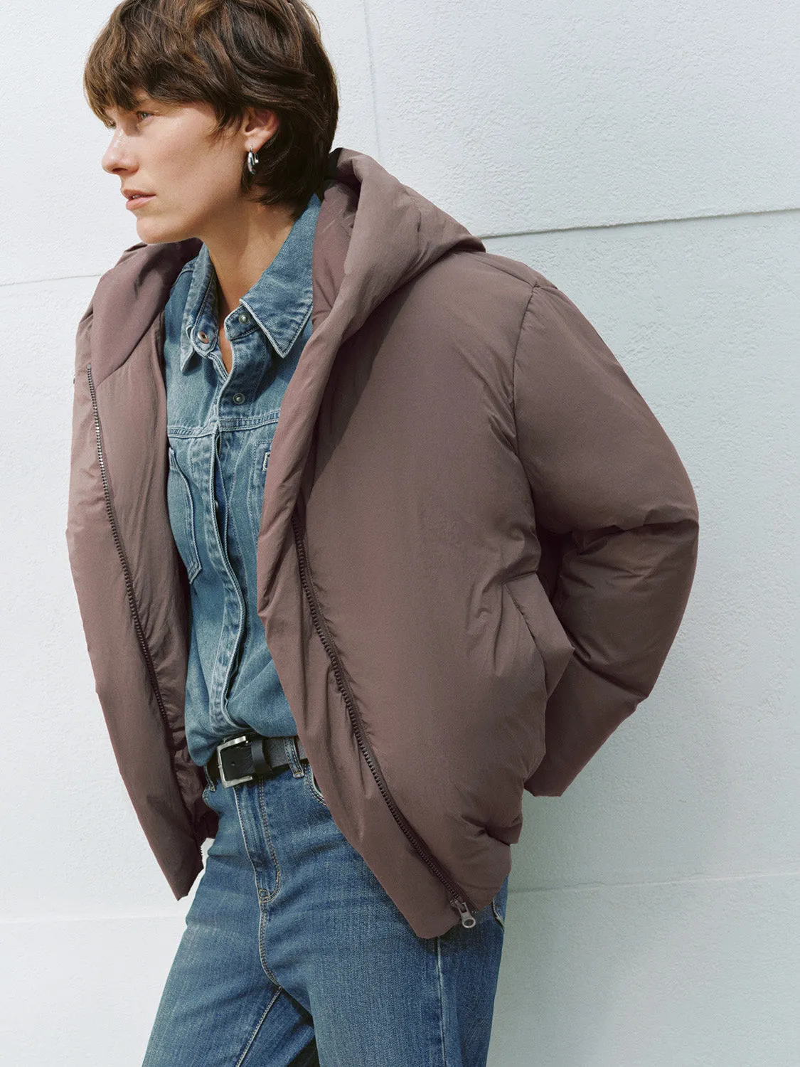 Hoodie Puffer Jackets sold by Urban Revivo product image thumbnail 2