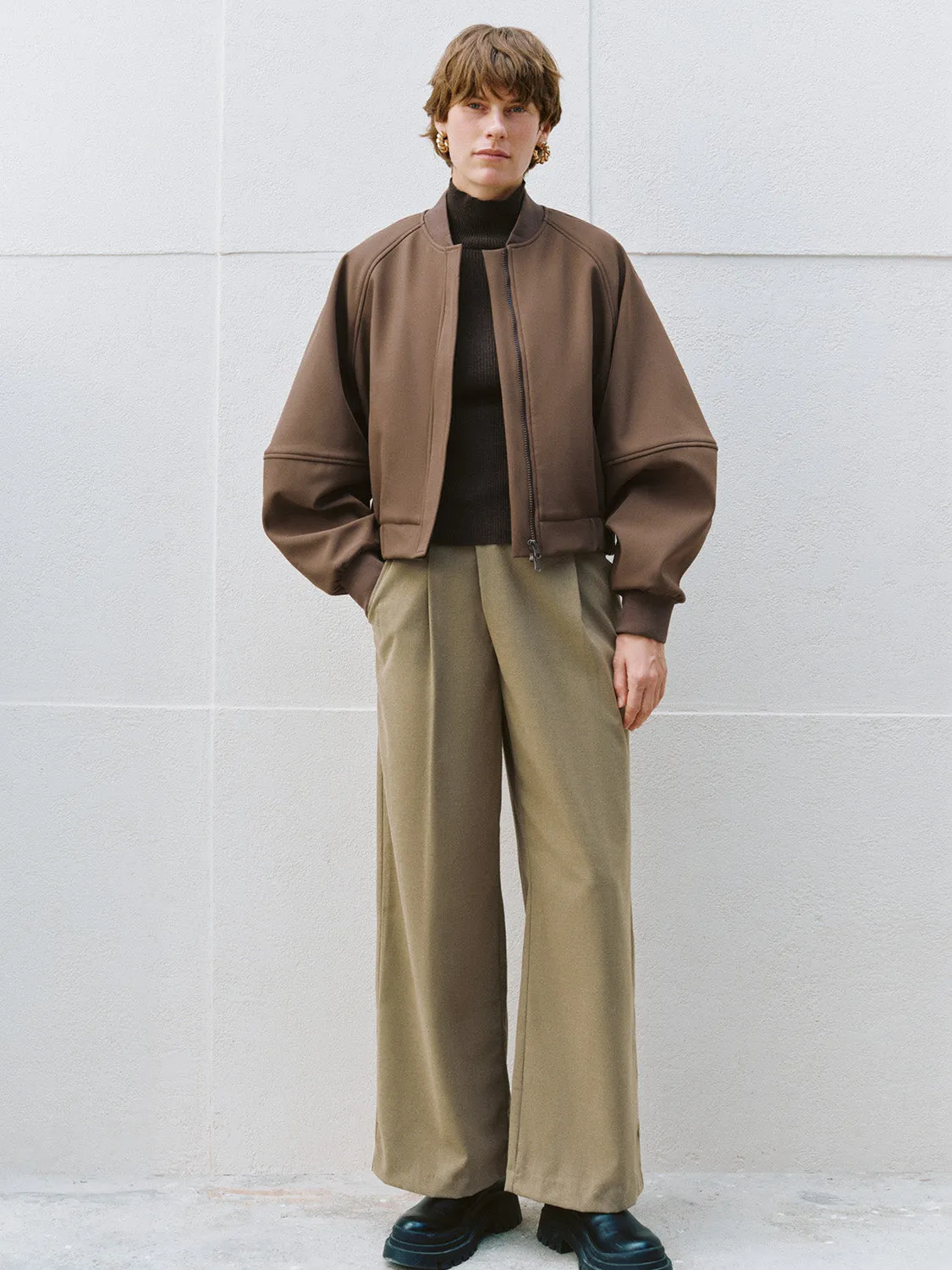 Leisure Wide-Leg Pants sold by Urban Revivo product image thumbnail 5