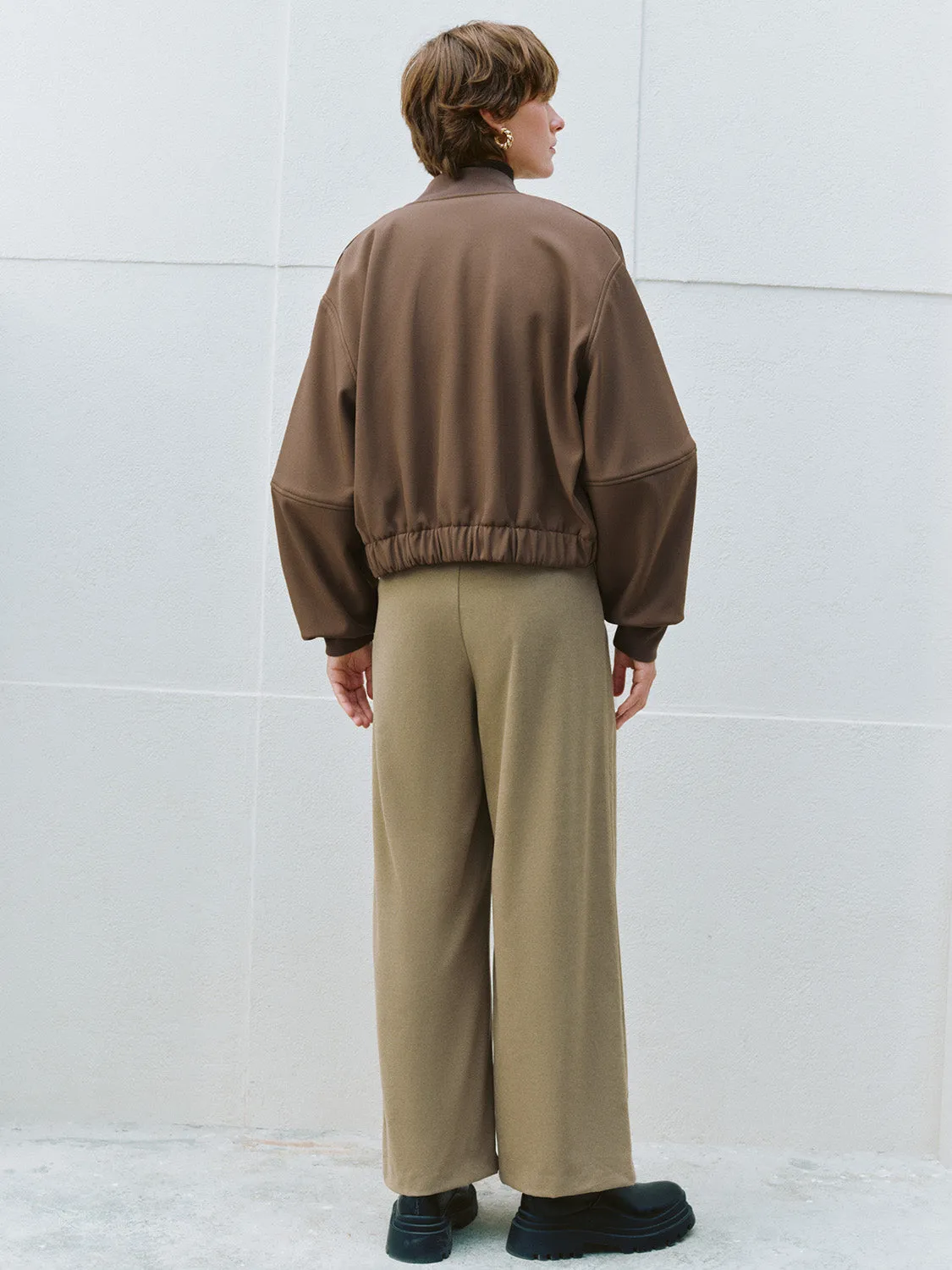 Leisure Wide-Leg Pants sold by Urban Revivo product image thumbnail 4