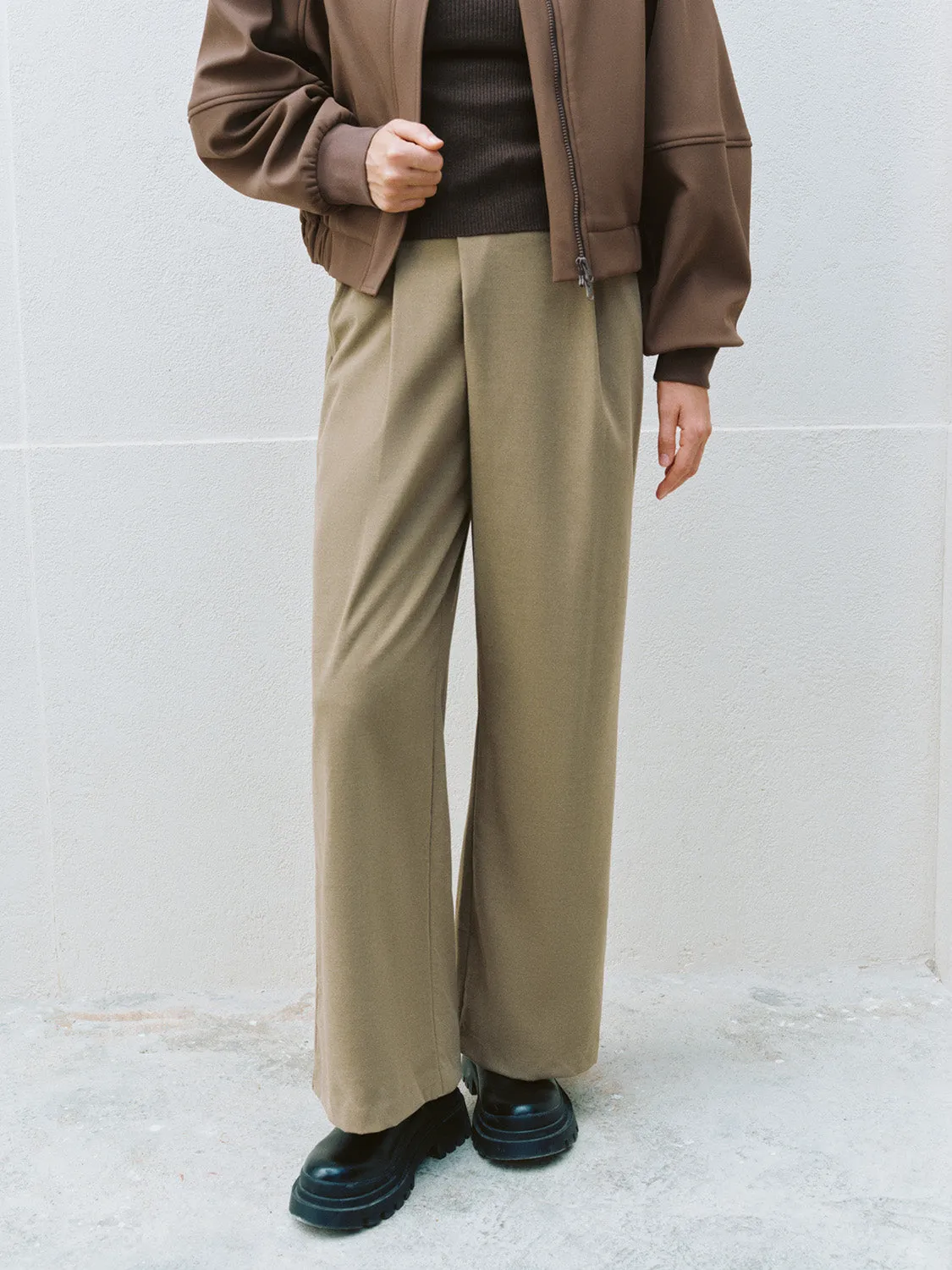 Leisure Wide-Leg Pants sold by Urban Revivo product image thumbnail 2