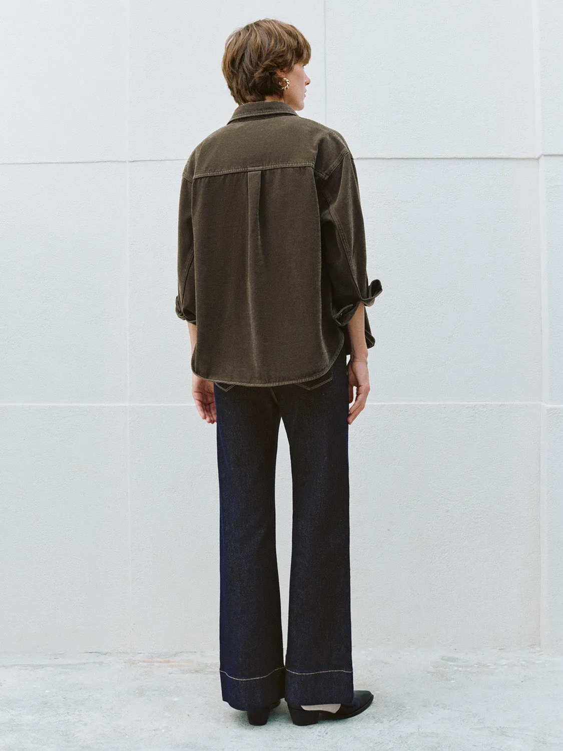 Loose Button Up Denim Shirts sold by Urban Revivo product image thumbnail 3