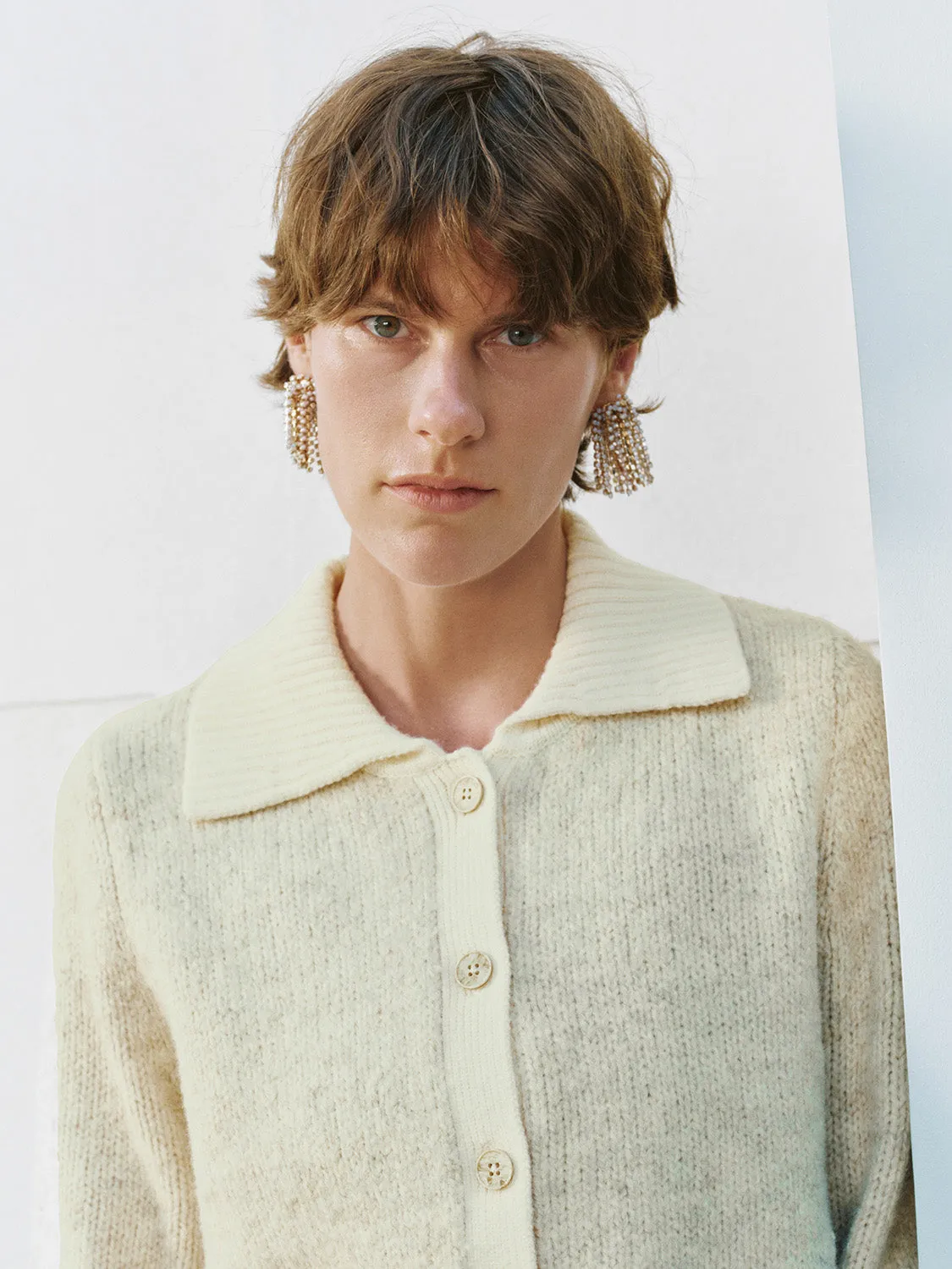 Lapel Button Up Knitted Cardigans sold by Urban Revivo product image thumbnail 5