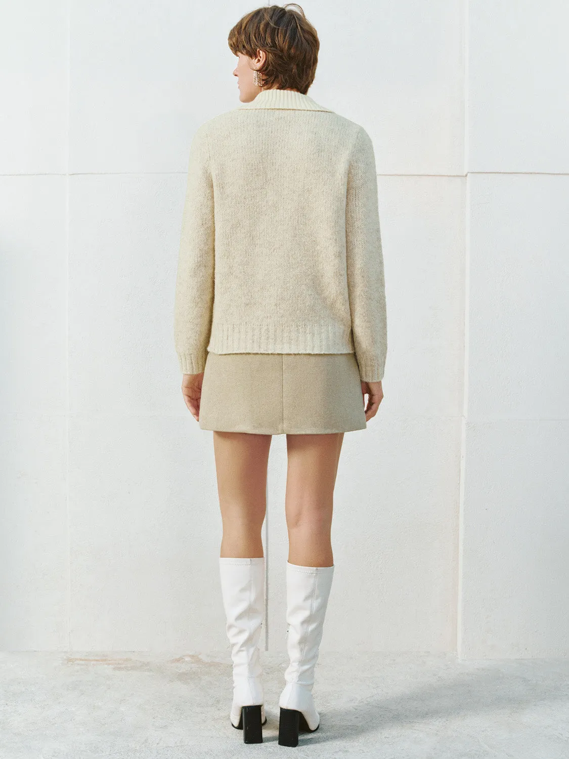 Lapel Button Up Knitted Cardigans sold by Urban Revivo product image thumbnail 3